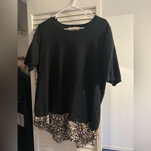 Mixed media LOFT sweater top